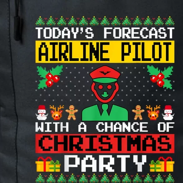 Airline Pilot Christmas Party Airplane Pilot Xmas Ugly Style Cute Gift Daily Commute Backpack