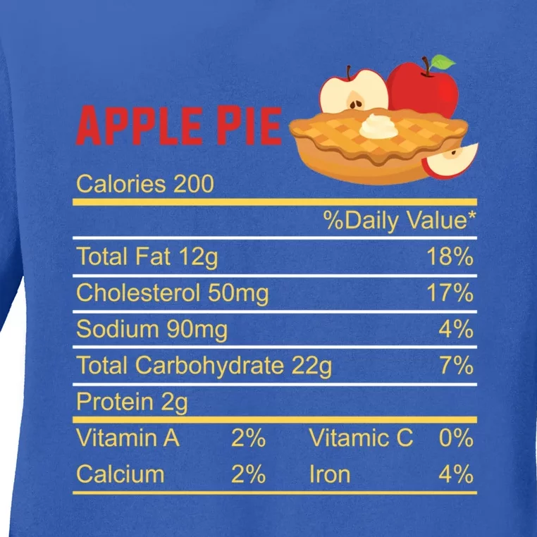 Apple Pie Calories Turkey Thanksgiving Day Thanksgiving Day Cool Gift Ladies Long Sleeve Shirt