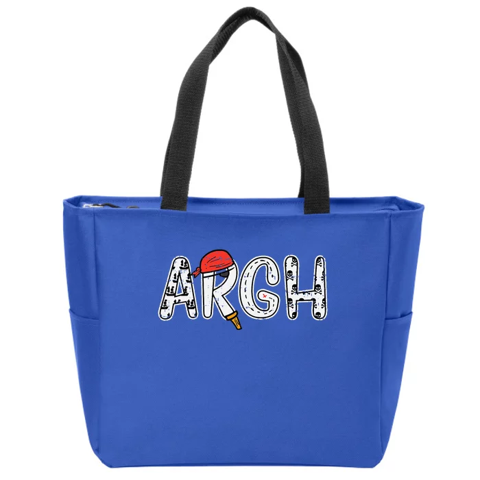 Argh Pirate Cute Halloween Costume Zip Tote Bag