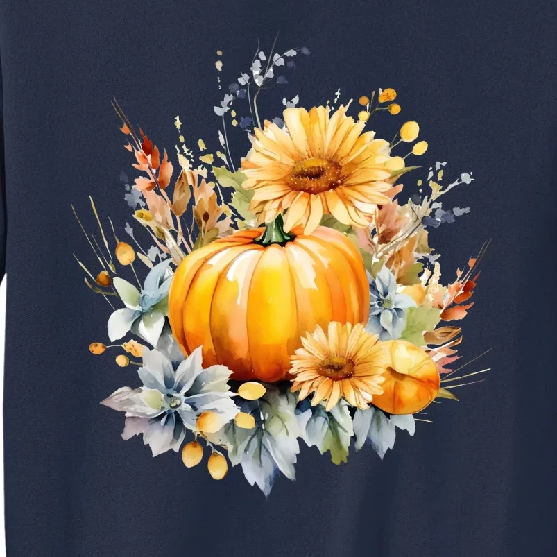 Autumn Pumpkin Cute Floral Halloween Sweatshirt