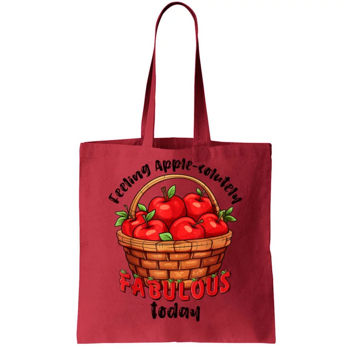 Apple Picking Crew Funny Apple Harvest Matching Family Squad Tote Bag