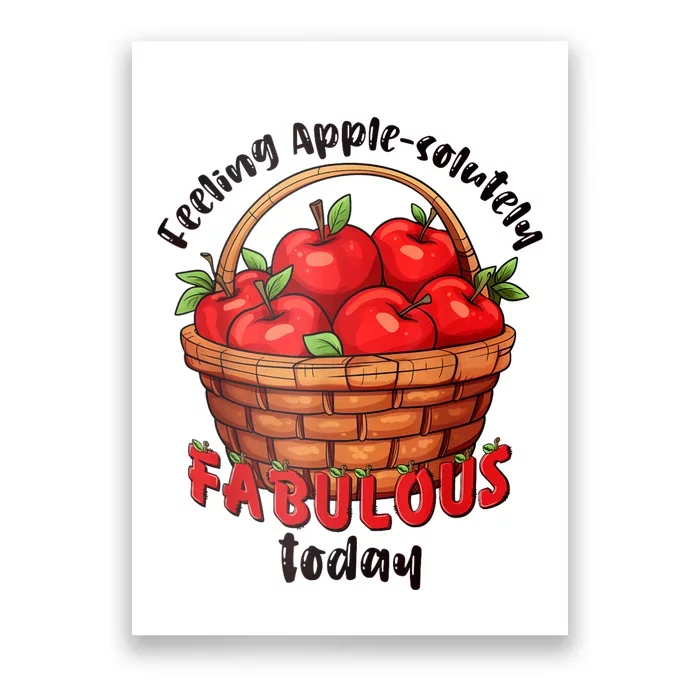 Apple Picking Crew Funny Apple Harvest Matching Family Squad Poster