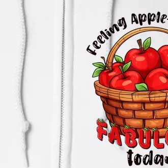 Apple Picking Crew Funny Apple Harvest Matching Family Squad Full Zip Hoodie