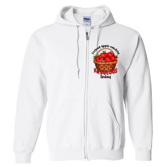 Apple Picking Crew Funny Apple Harvest Matching Family Squad Full Zip Hoodie