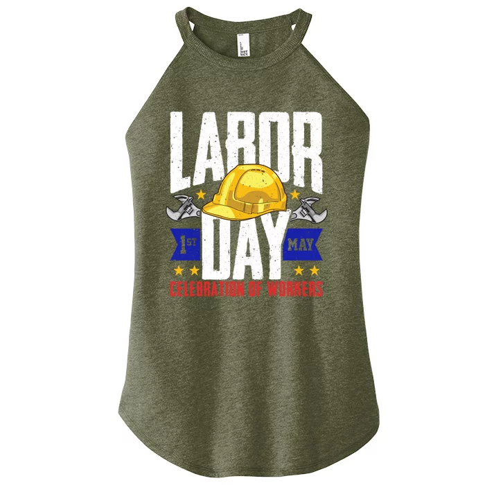 American Patriot Celebration Of Workers Labor Day Gift Women’s Perfect Tri Rocker Tank