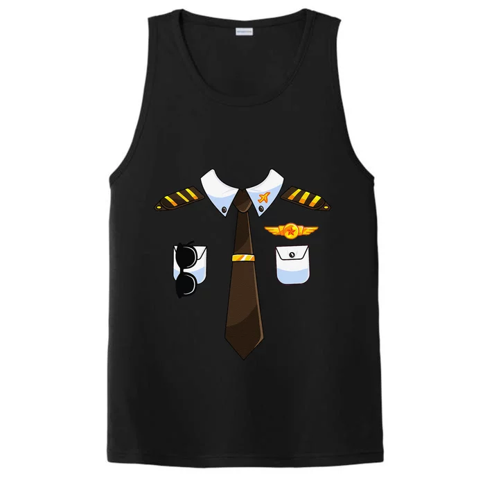 Airplane Pilot Costume Halloween Performance Tank