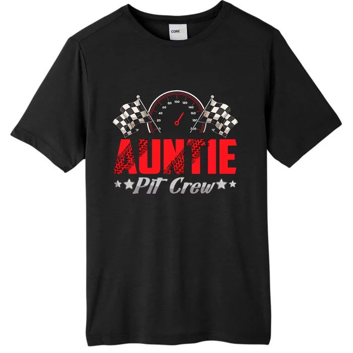 Auntie Pit Crew Birthday Racing Car Family Matching Race Car ChromaSoft Performance T-Shirt