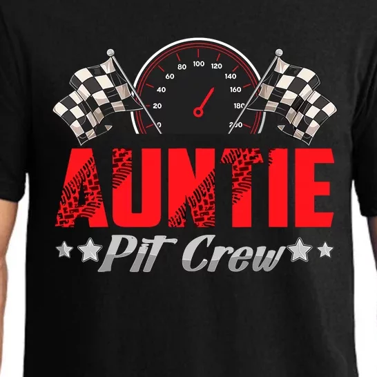 Auntie Pit Crew Birthday Racing Car Family Matching Race Car Pajama Set