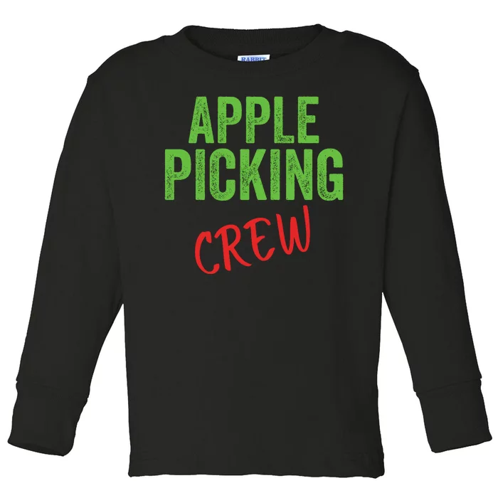 Apple Picking Crew Apple Picking Fall Family Outfit Autumn Fall Apple Lover Toddler Long Sleeve Shirt