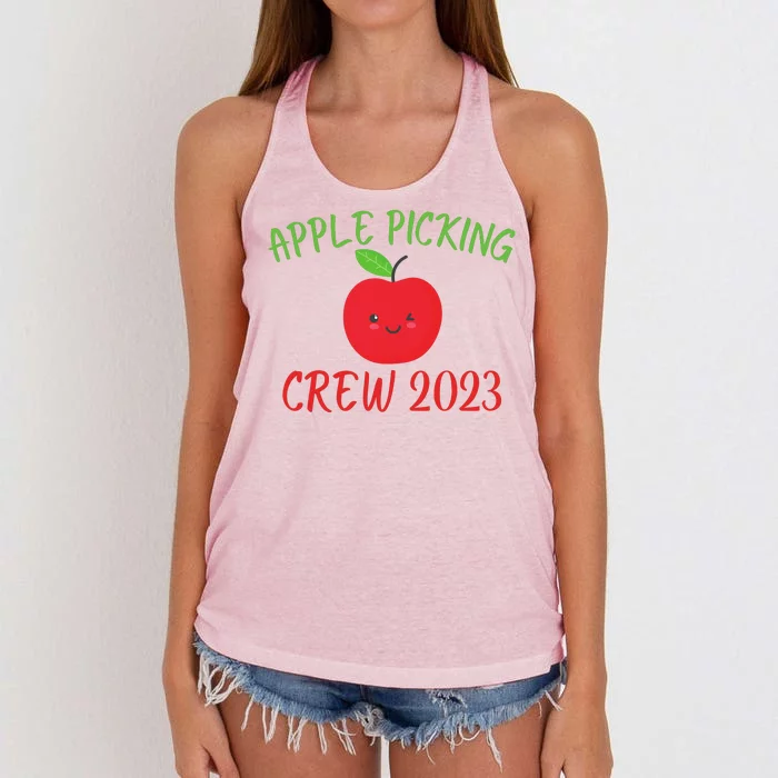 Apple Picking Crew Autumn Fall Apple Lover Apple Picking Fall Family Outfit Women's Knotted Racerback Tank