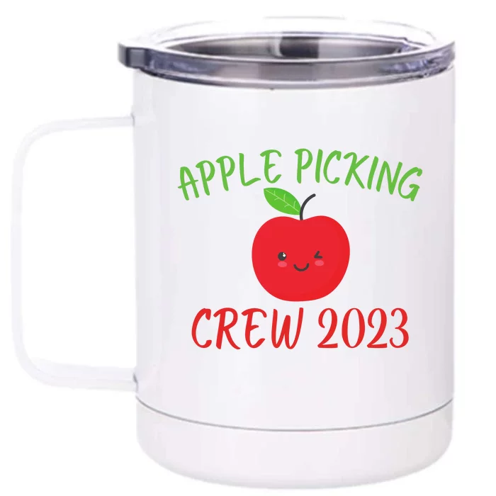 Apple Picking Crew Autumn Fall Apple Lover Apple Picking Fall Family Outfit Front & Back 12oz Stainless Steel Tumbler Cup