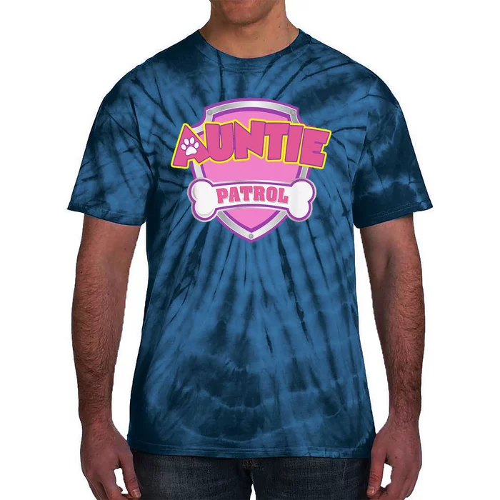 Auntie Patrol Dog Mom Dad Funny Gift Birthday Party Tie-Dye T-Shirt