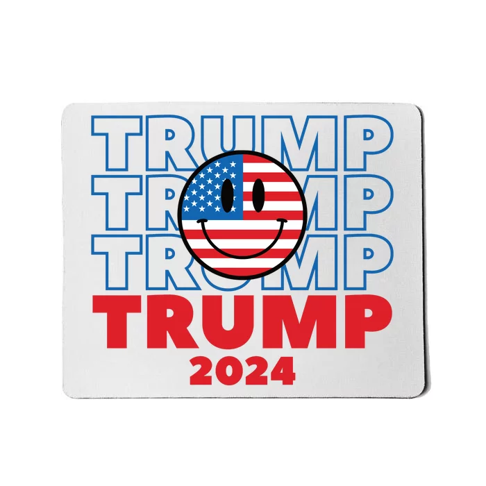 American President Donald Trump Smiley Flag 2024 Election Mousepad