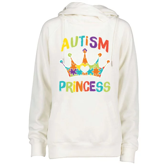 Autism Princess Daughter Autistic Pride Awareness Cute Gift Womens Funnel Neck Pullover Hood