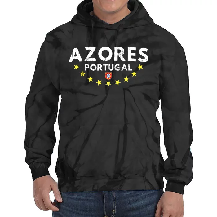 Azores Portugal - Distressed Souvenir Vacation Azorean Tie Dye Hoodie