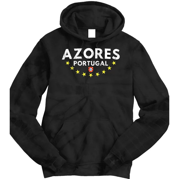 Azores Portugal - Distressed Souvenir Vacation Azorean Tie Dye Hoodie