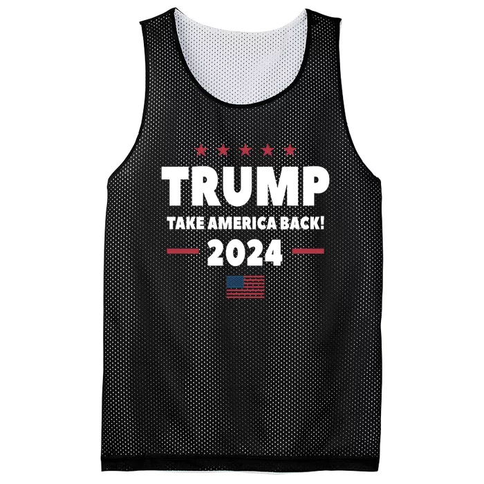 Donald Trump 2024 | Take America Back Mesh Reversible Basketball Jersey Tank