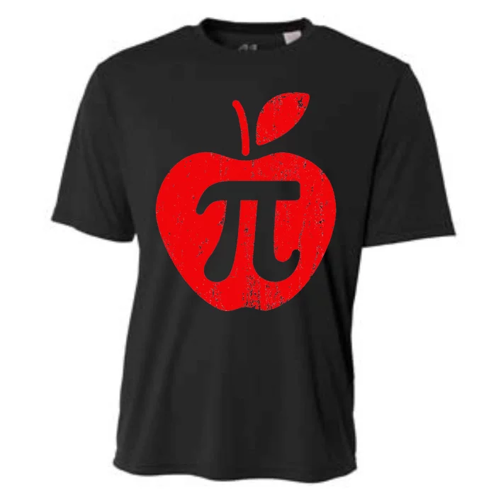 Apple Pi Day Funny Math Nerd Pie Teacher 3.14 Cooling Performance Crew T-Shirt