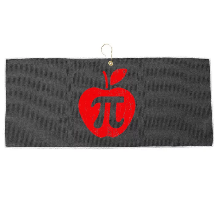 Apple Pi Day Funny Math Nerd Pie Teacher 3.14 Large Microfiber Waffle Golf Towel