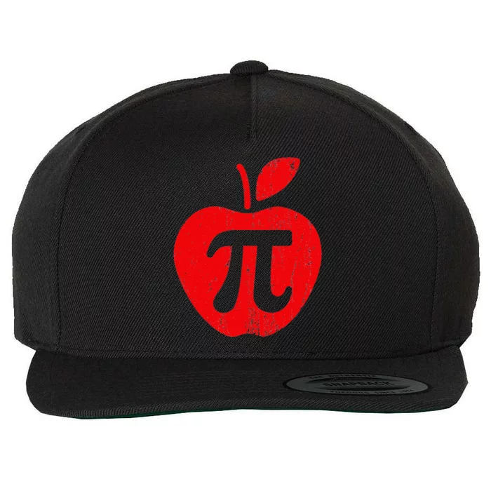 Apple Pi Day Funny Math Nerd Pie Teacher 3.14 Wool Snapback Cap