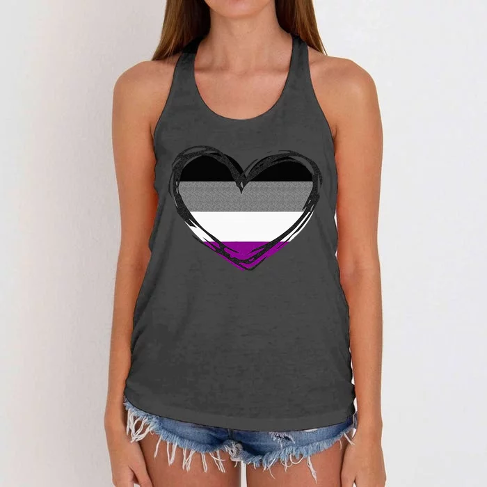 Asexual Pride Design Asexual Women's Knotted Racerback Tank