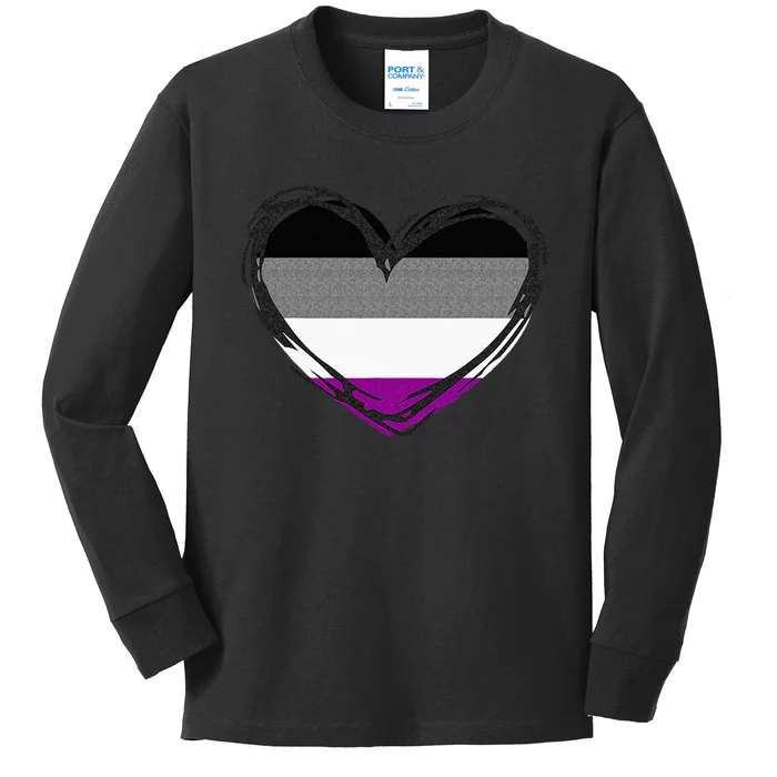 Asexual Pride Design Asexual Kids Long Sleeve Shirt