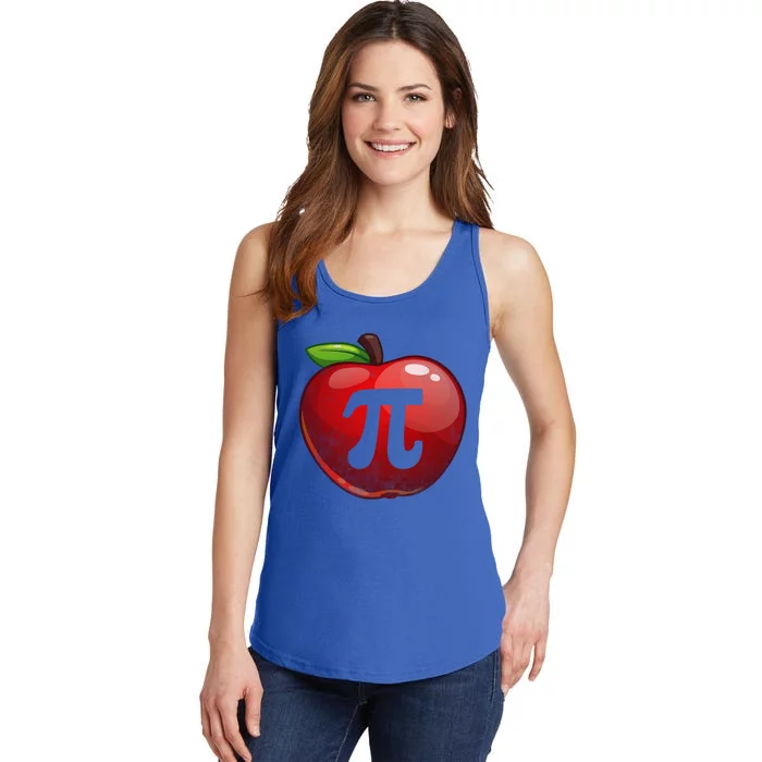 Apple Pi Day Great Gift Funny Math Nerd Pie Teacher 3 14 Gift Ladies Essential Tank