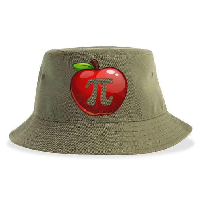 Apple Pi Day Great Gift Funny Math Nerd Pie Teacher 3 14 Gift Sustainable Bucket Hat