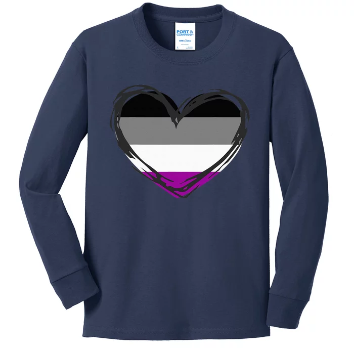 Asexual Pride Design - Asexual Kids Long Sleeve Shirt