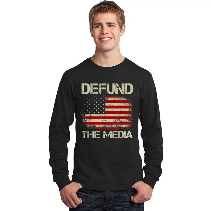 Antimisinformation Political Defund The Media Tall Long Sleeve T-Shirt