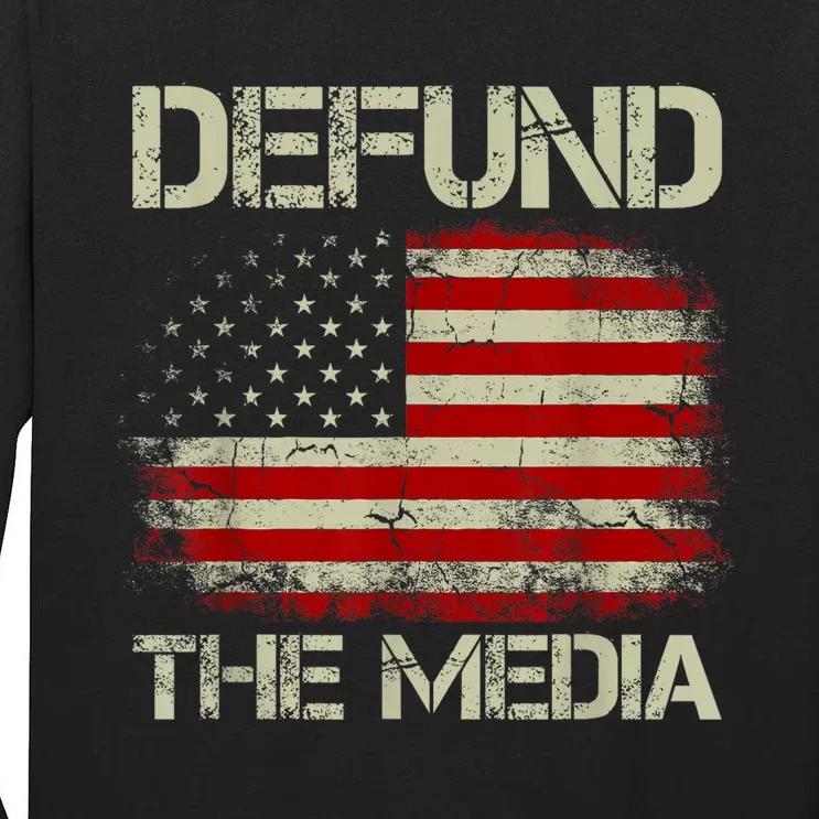 Antimisinformation Political Defund The Media Tall Long Sleeve T-Shirt