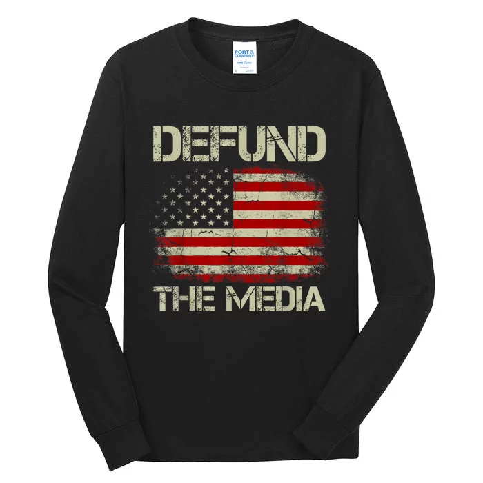 Antimisinformation Political Defund The Media Tall Long Sleeve T-Shirt