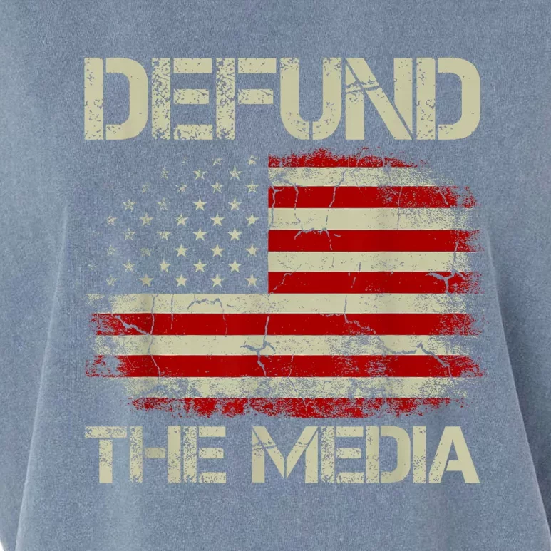 Antimisinformation Political Defund The Media Garment-Dyed Women's Muscle Tee