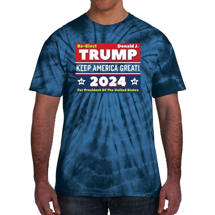 American President Donald Trump 2024 Keep America Great US Election Tie-Dye T-Shirt