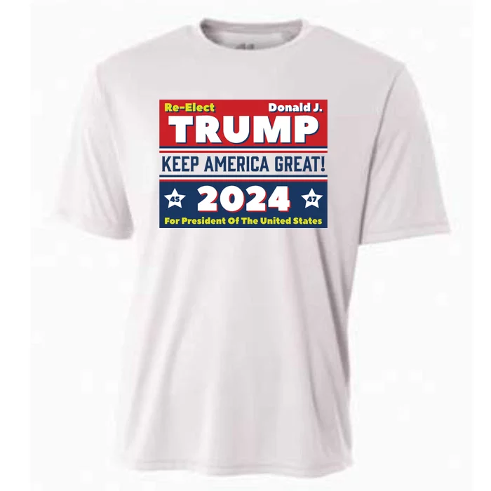 American President Donald Trump 2024 Keep America Great US Election Cooling Performance Crew T-Shirt