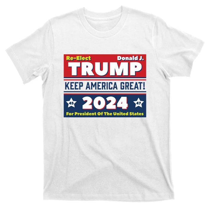 American President Donald Trump 2024 Keep America Great US Election T-Shirt