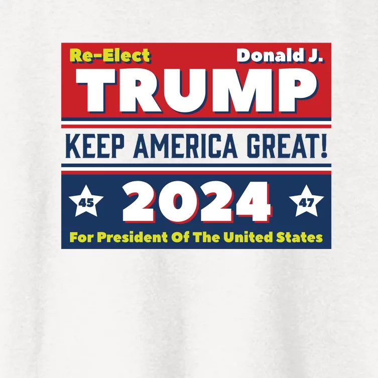 American President Donald Trump 2024 Keep America Great US Election Women's Crop Top Tee