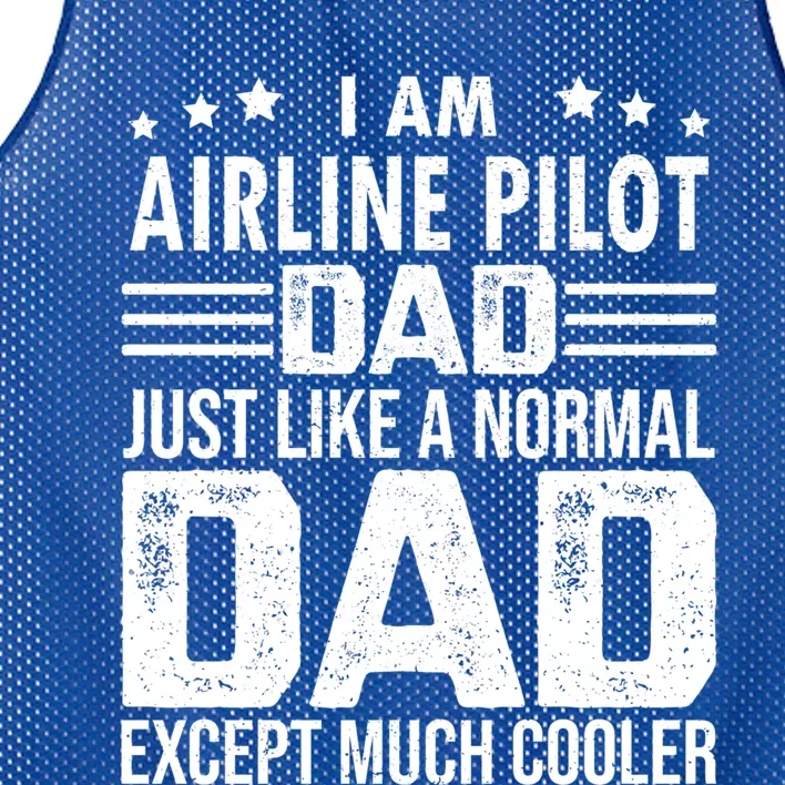 Airline Pilot Dad Irplane Airline Pilot Fathers Day Gift Mesh Reversible Basketball Jersey Tank