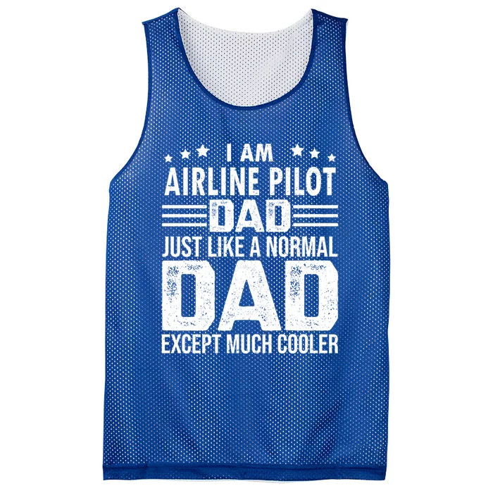 Airline Pilot Dad Irplane Airline Pilot Fathers Day Gift Mesh Reversible Basketball Jersey Tank