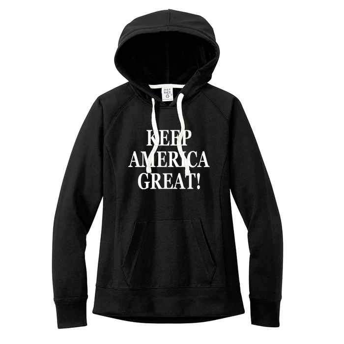 American President Donald Trump 2024 Keep America Great US Election Women's Fleece Hoodie