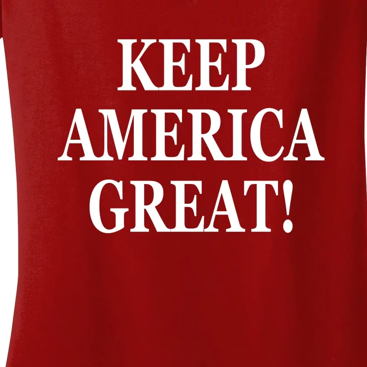 American President Donald Trump 2024 Keep America Great US Election Women's V-Neck T-Shirt