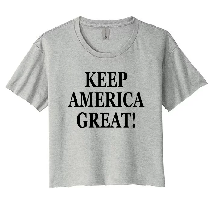 American President Donald Trump 2024 Keep America Great US Election Women's Crop Top Tee