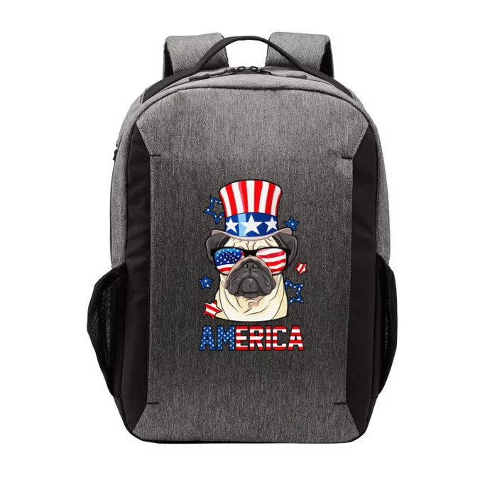 America Pug Dog Owner 4th of July USA Flag Vector Backpack