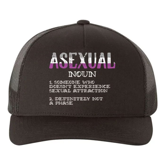 Asexual Person Definition Asexuality Pride Aromantic Ace Yupoong Adult 5-Panel Trucker Hat