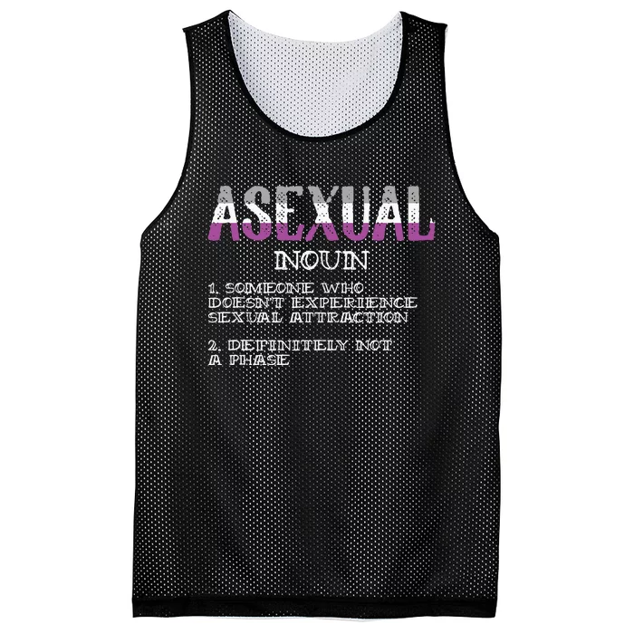 Asexual Person Definition Asexuality Pride Aromantic Ace Mesh Reversible Basketball Jersey Tank