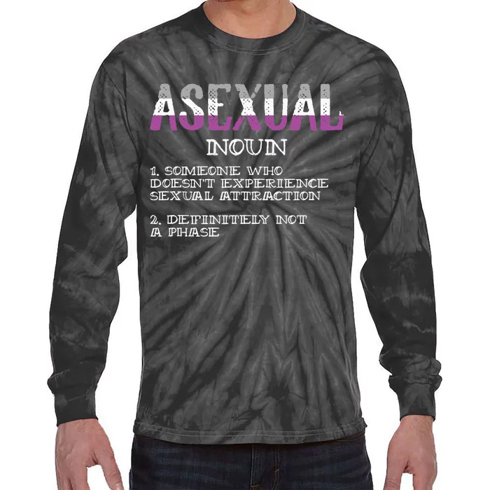 Asexual Person Definition Asexuality Pride Aromantic Ace Tie-Dye Long Sleeve Shirt