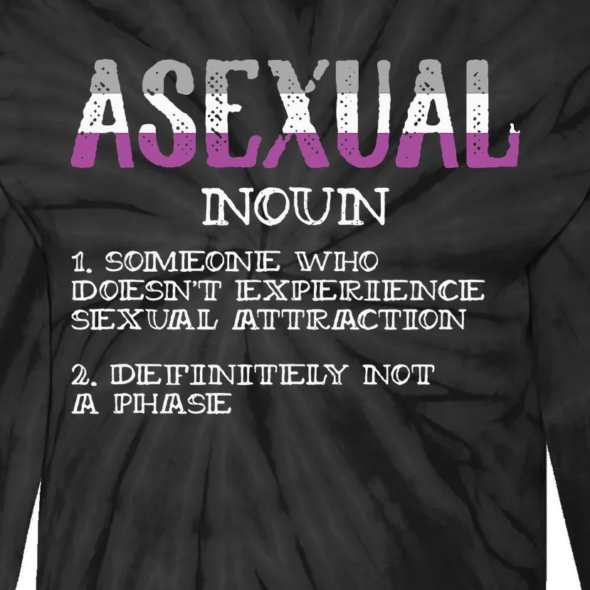 Asexual Person Definition Asexuality Pride Aromantic Ace Tie-Dye Long Sleeve Shirt