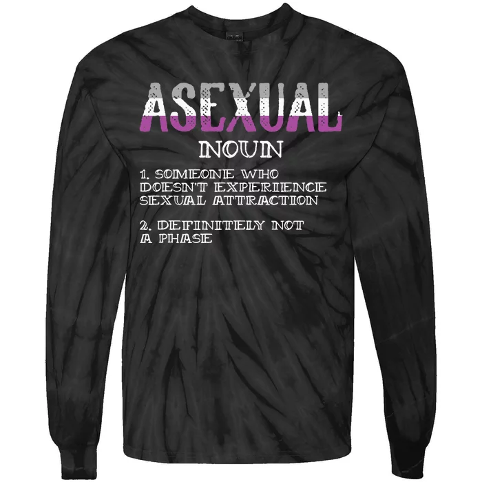 Asexual Person Definition Asexuality Pride Aromantic Ace Tie-Dye Long Sleeve Shirt