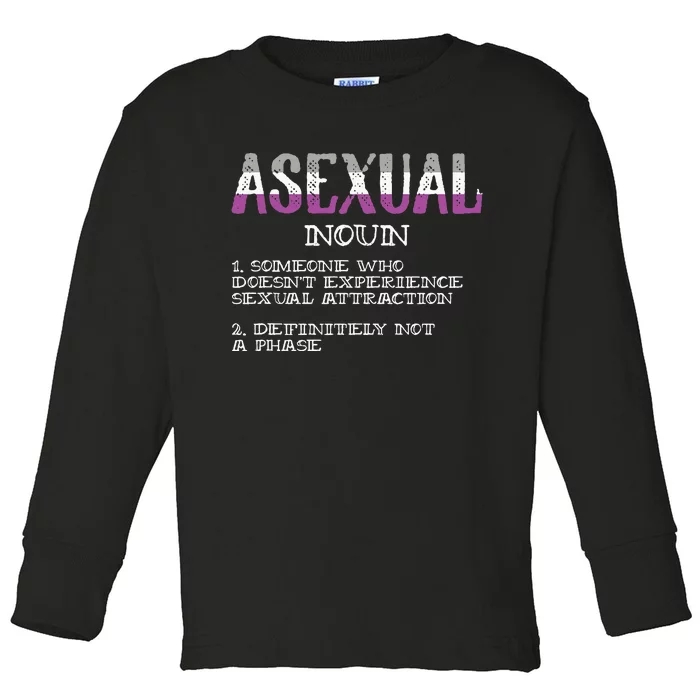 Asexual Person Definition Asexuality Pride Aromantic Ace Toddler Long Sleeve Shirt