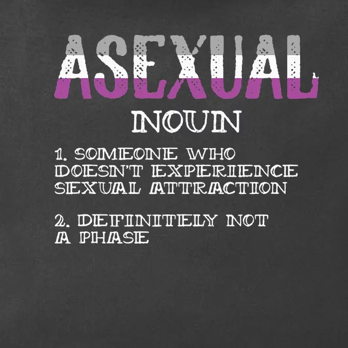 Asexual Person Definition Asexuality Pride Aromantic Ace Zip Tote Bag